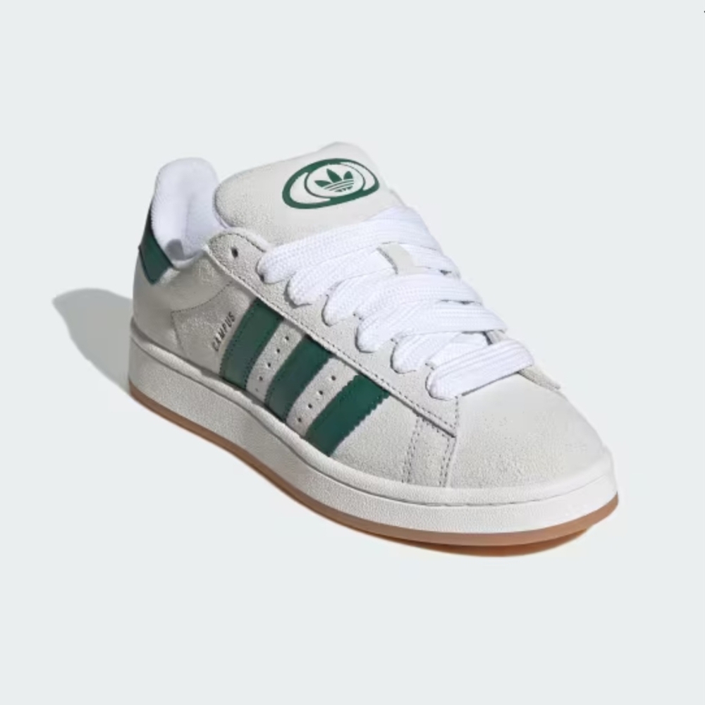 Adidas Campus 00S Suede Off White and Green Sneakers Women's 6.5 New!